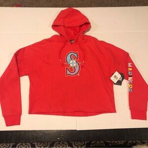 NWT New Era Women’s Size L MLB Seattle Mariners Cropped Hoodie See description